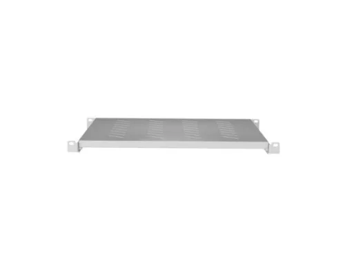 Lanberg AK-1005-S 19" 1U MÉLY:500mm MAX:25kg 4 ponton rögzíthető fix szürke rack polc