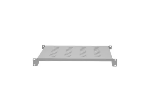 Lanberg AK-1005-S 19" 1U MÉLY:500mm MAX:25kg 4 ponton rögzíthető fix szürke rack polc