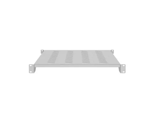 Lanberg AK-1010-S 19" 1U MÉLY:700mm MAX:25kg 4 ponton rögzíthető fix szürke rack polc