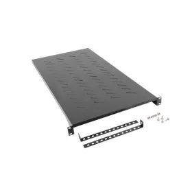   Lanberg AK-1013-B 19" 1U MÉLY:900mm MAX:25kg 4 ponton rögzíthető fix fekete rack polc