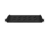 Lanberg AK-1014-B 19" 1U MÉLY:220mm MAX: 25kg 2 ponton rögzíthető fix fekete rack polc