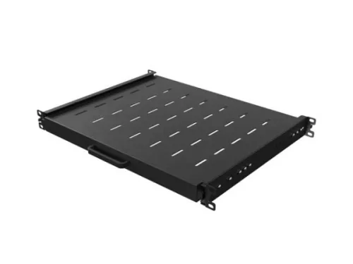 Lanberg AK-1020-B 19" 1U MÉLY:350mm MAX:35kg 4 ponton rögzíthető kihúzható fekete rack polc