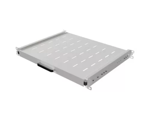 Lanberg AK-1020-S 19" 1U MÉLY:350mm MAX:35kg 4 ponton rögzíthető kihúzható szürke rack polc