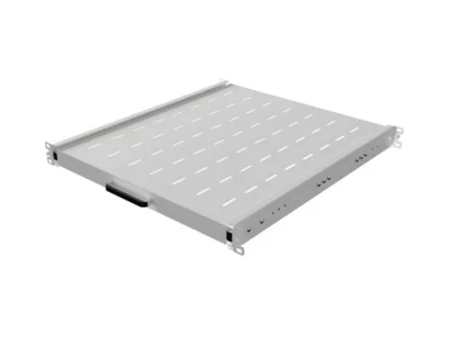 Lanberg AK-1021-S 19" 1U MÉLY:500mm MAX:35kg 4 ponton rögzíthető kihúzható szürke rack polc