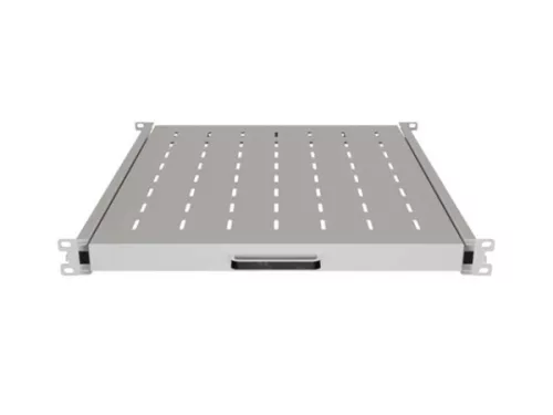 Lanberg AK-1021-S 19" 1U MÉLY:500mm MAX:35kg 4 ponton rögzíthető kihúzható szürke rack polc