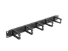 Lanberg AK-1202-B 19" 1U műanyag gyűrűs fekete kábelrendező