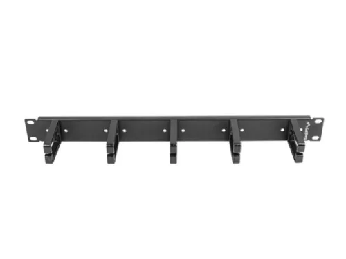 Lanberg AK-1202-B 19" 1U műanyag gyűrűs fekete kábelrendező