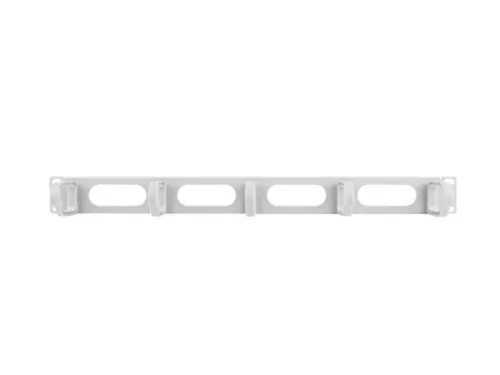 Lanberg AK-1205-S 19" 1U műanyag gyűrűs szürke kábelrendező hátsó lyukas bevezetővel
