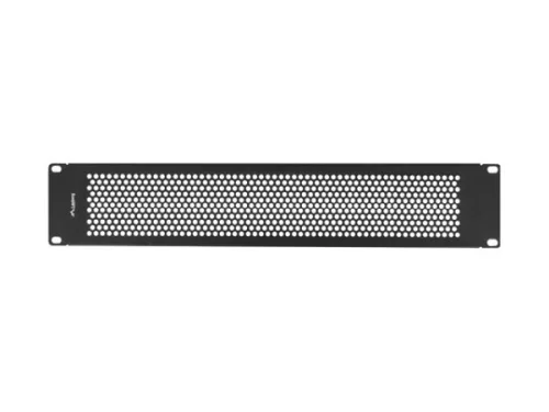 Lanberg AK-1412-B 19" 2U fekete fém hálós/perforált vakpanel