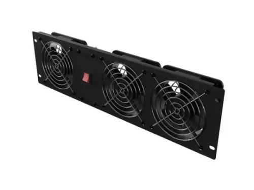 Lanberg AK-1506-B 19" 1U három egységes 230V 50W függőleges fekete ventilátor