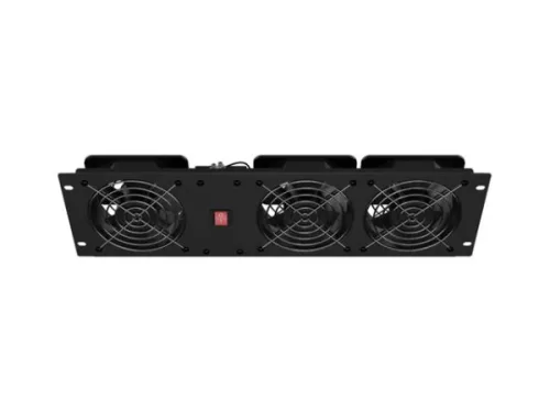 Lanberg AK-1506-B 19" 1U három egységes 230V 50W függőleges fekete ventilátor