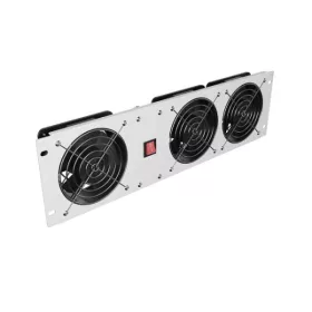   Lanberg AK-1506-S 19" 1U 3x ventilátor 230V 50W függőleges szürke ventilátor