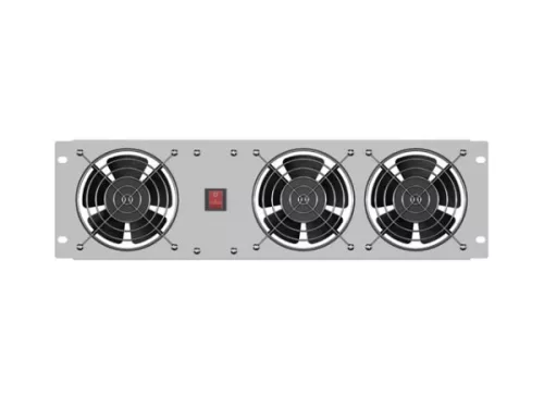 Lanberg AK-1506-S 19" 1U 3x ventilátor 230V 50W függőleges szürke ventilátor