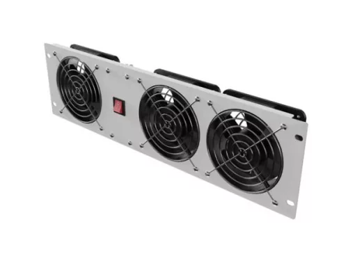 Lanberg AK-1506-S 19" 1U 3x ventilátor 230V 50W függőleges szürke ventilátor