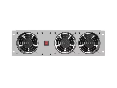 Lanberg AK-1506-S 19" 1U 3x ventilátor 230V 50W függőleges szürke ventilátor