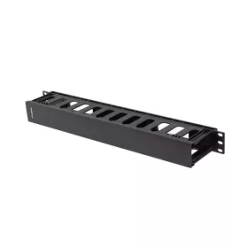   Lanberg AK-1703-B 19" 1U műanyag csatornás fekete kábelrendező