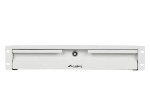 Lanberg AK-2001-S 19" 2U MÉLY:360mm MAX: 90kg 4 ponton rögzíthető fix szürke rack fiók