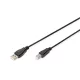 DIGITUS AK-300102-018-S High Speed 2.0 USB type-B - USB type A CCA árnyékolatlan fekete kábel 1,8m