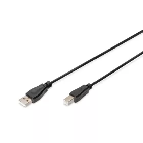   DIGITUS AK-300102-030-S High Speed 2.0 USB type-B - USB type A CCA árnyékolatlan fekete kábel 3m