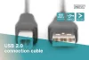 DIGITUS AK-300102-030-S High Speed 2.0 USB type-B - USB type A CCA árnyékolatlan fekete kábel 3m