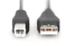 DIGITUS AK-300102-030-S High Speed 2.0 USB type-B - USB type A CCA árnyékolatlan fekete kábel 3m