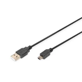   DIGITUS AK-300130-010-S High Speed 2.0 mini USB B - USB type A kábel 1m