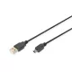 DIGITUS AK-300130-010-S High Speed 2.0 mini USB B - USB type A kábel 1m