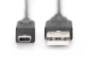 DIGITUS AK-300130-010-S High Speed 2.0 mini USB B - USB type A kábel 1m
