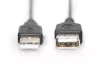 DIGITUS AK-300200-018-S High Speed 2.0 USB AM/F 1,8m hosszabbító kábel