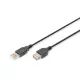 DIGITUS AK-300200-030-S High Speed árnyékolatlan 2.0 USB AM/F 3m hosszabbító kábel