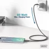 DIGITUS AK-300340-020-S High Speed USB-A 2.0 - USB Type-C szilikon kábel 2m