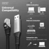 DIGITUS AK-300600-030-S Cat.6A 1GbE RJ45 S/FTP LSZH USB-A 3.2 Gen1 Ethernet kábel 3m