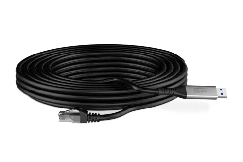 DIGITUS AK-300600-050-S Cat.6A 1GbE RJ45 S/FTP LSZH USB-A 3.2 Gen1 Ethernet kábel 5m
