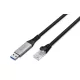 DIGITUS AK-300600-150-S Cat.6A 1GbE RJ45 S/FTP LSZH USB-A 3.2 Gen1 Ethernet kábel 15m