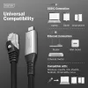 DIGITUS AK-300601-020-S Cat.6A 1GbE RJ45 S/FTP LSZH USB 3.2 Gen1 type-C Ethernet kábel 2m