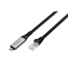   DIGITUS AK-300601-030-S Cat.6A 1GbE RJ45 S/FTP LSZH USB 3.2 Gen1 type-C Ethernet kábel 3m