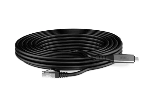 DIGITUS AK-300601-050-S Cat.6A 1GbE RJ45 S/FTP LSZH USB 3.2 Gen1 type-C Ethernet kábel 5m