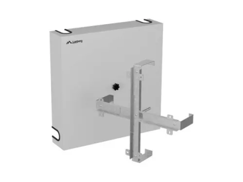 Lanberg AK-3155-S SZÉL:500mm MÉLY:500mm MAG:110mm szürke acél kábelrendező fali doboz