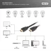 DIGITUS AK-330107-020-S High Speed UHD 4K 3D 30Hz 2.0 aranyozott Ethernet HDMI kábel 2m