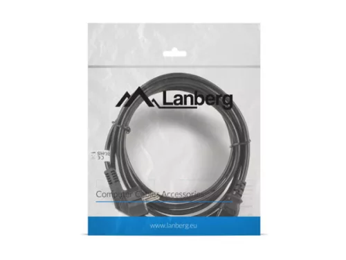 Lanberg CA-C13C-11CC-0030-BK IEC320 C13 10A fekete tápkábel 3m