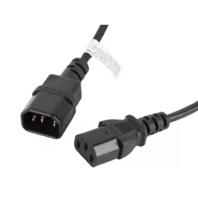   Lanberg CA-C13E-10CC-0018-BK IEC 320 C13 - C14 2,5A fekete tápkábel 1,8m