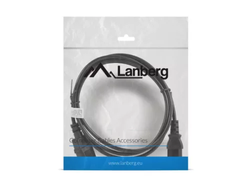 Lanberg CA-C13E-10CC-0018-BK IEC 320 C13 - C14 2,5A fekete tápkábel 1,8m