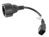 Lanberg CA-C14E-10CC-0018-BK C14 apa - SCHUKO anya átalakító 20cm