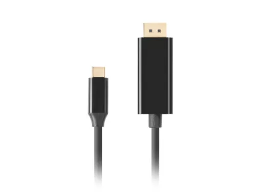 Lanberg CA-CMDP-10CU-0005-BK DisplayPort 1.2 (M) - USB Type-C (M) UHD 4K CU fekete aranyozott DisplayPort kábel 0,5m