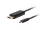Lanberg CA-CMDP-10CU-0010-BK DisplayPort 1.2 (M) - USB Type-C (M) UHD 4K CU fekete aranyozott DisplayPort kábel 1m