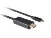 Lanberg CA-CMDP-10CU-0018-BK DisplayPort 1.2 (M) - USB Type-C (M) UHD 4K CU fekete aranyozott DisplayPort kábel 1,8m