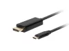 Lanberg CA-CMDP-10CU-0018-BK DisplayPort 1.2 (M) - USB Type-C (M) UHD 4K CU fekete aranyozott DisplayPort kábel 1,8m