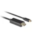 Lanberg CA-CMHD-10CU-0005-BK HDMI 2.0(M ) - USB Type-C(M) UHD 4K 60Hz fekete aranyozott HDMI kábel 0.5m