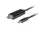 Lanberg CA-CMHD-10CU-0010-BK HDMI 2.0(M) - USB Type-C (M) UHD 4K 60Hz fekete aranyozott HDMI kábel 1m