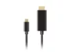 Lanberg CA-CMHD-10CU-0010-BK HDMI 2.0(M) - USB Type-C (M) UHD 4K 60Hz fekete aranyozott HDMI kábel 1m